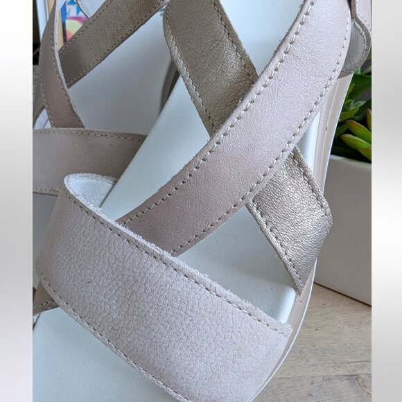 Igi&Co Sindy Sandals White/Taupe Size 40 (US 9.5–10) Made in Italy - Picture 6 of 11